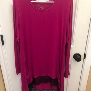LAGOS Women's Fuchsia Long Sleeve Top